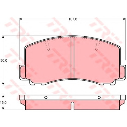 Photo Brake Pad Set, disc brake TRW GDB312