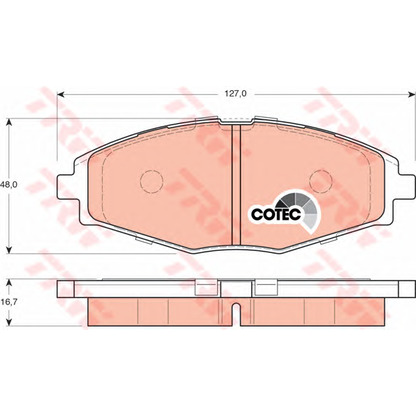 Photo Brake Pad Set, disc brake TRW GDB3195