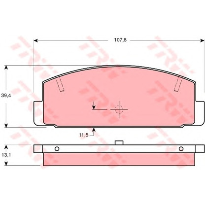 Photo Brake Pad Set, disc brake TRW GDB3231