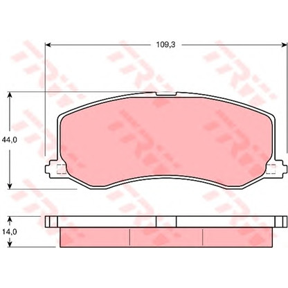 Photo Brake Pad Set, disc brake TRW GDB3237