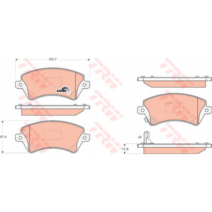 Photo Kit de plaquettes de frein, frein à disque TRW GDB3288