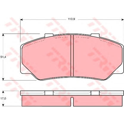 Photo Brake Pad Set, disc brake TRW GDB329