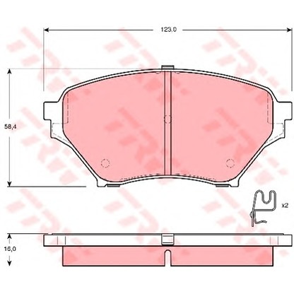 Photo Brake Pad Set, disc brake TRW GDB3302