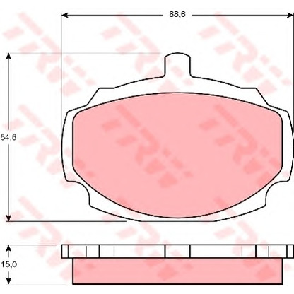 Photo Brake Pad Set, disc brake TRW GDB331