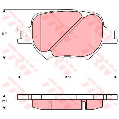 Photo Kit de plaquettes de frein, frein à disque TRW GDB3316