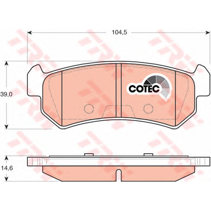 Photo Brake Pad Set, disc brake TRW GDB3348