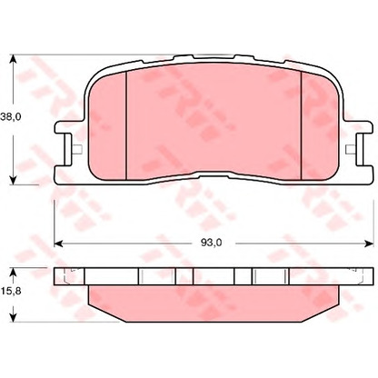 Photo Brake Pad Set, disc brake TRW GDB3374