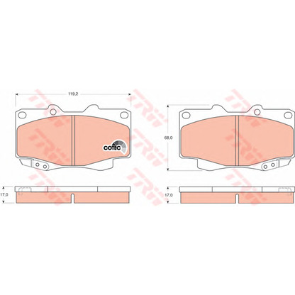 Photo Kit de plaquettes de frein, frein à disque TRW GDB3428