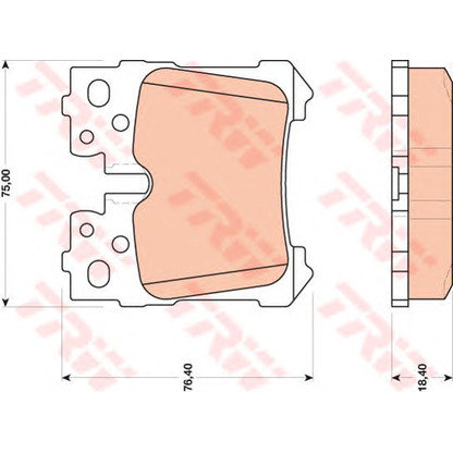 Foto Kit pastiglie freno, Freno a disco TRW GDB3475