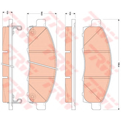 Photo Brake Pad Set, disc brake TRW GDB3502