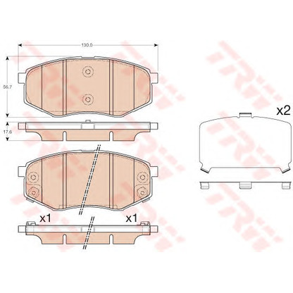 Foto Kit pastiglie freno, Freno a disco TRW GDB3553