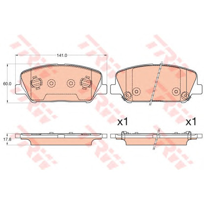 Photo Brake Pad Set, disc brake TRW GDB3582