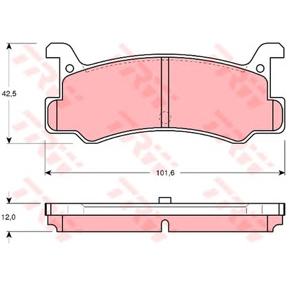 Photo Brake Pad Set, disc brake TRW GDB375