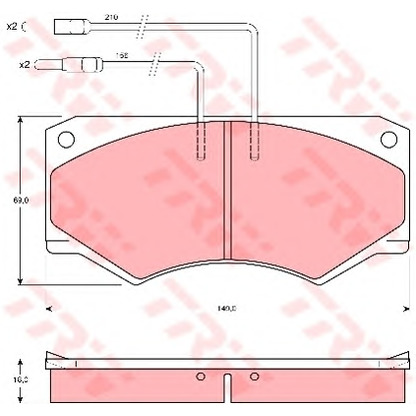 Photo Brake Pad Set, disc brake TRW GDB389