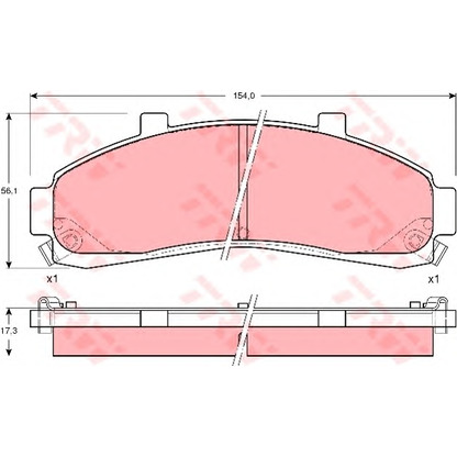 Photo Brake Pad Set, disc brake TRW GDB4010