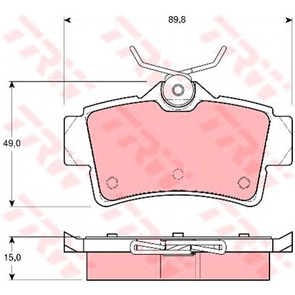 Photo Brake Pad Set, disc brake TRW GDB4070