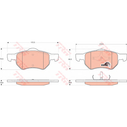 Photo Brake Pad Set, disc brake TRW GDB4128