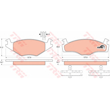 Photo Brake Pad Set, disc brake TRW GDB454