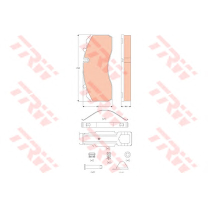 Photo Kit de plaquettes de frein, frein à disque TRW GDB5072