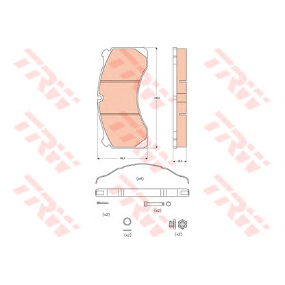 Photo Brake Pad Set, disc brake TRW GDB5082