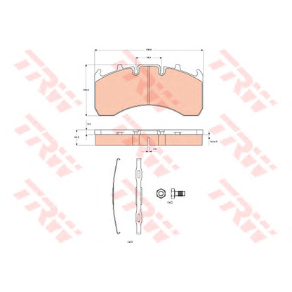 Photo Brake Pad Set, disc brake TRW GDB5098