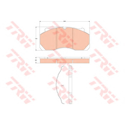 Photo Brake Pad Set, disc brake TRW GDB5099