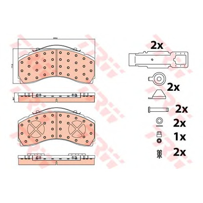 Photo Kit de plaquettes de frein, frein à disque TRW GDB5111