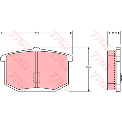 Foto Kit pastiglie freno, Freno a disco TRW GDB670