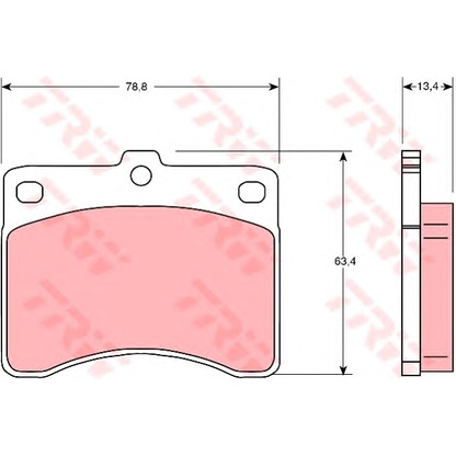 Photo Brake Pad Set, disc brake TRW GDB736