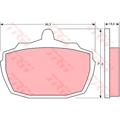 Photo Brake Pad Set, disc brake TRW GDB752