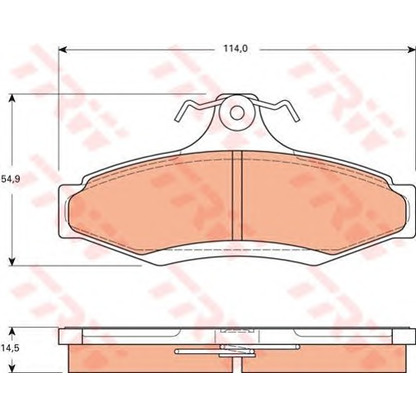 Foto Kit pastiglie freno, Freno a disco TRW GDB7527