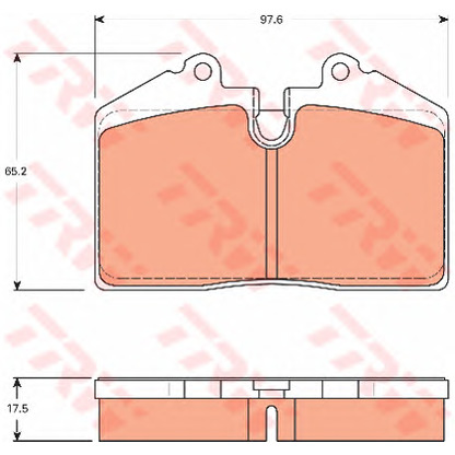 Photo Brake Pad Set, disc brake TRW GDB7580