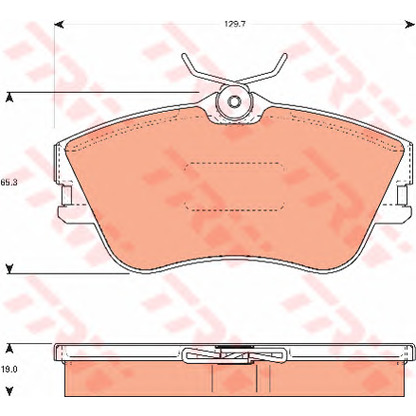 Photo Brake Pad Set, disc brake TRW GDB7582