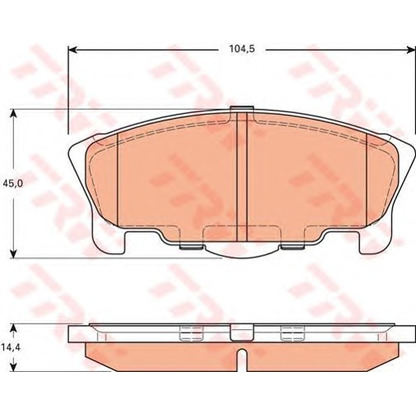 Photo Brake Pad Set, disc brake TRW GDB7585