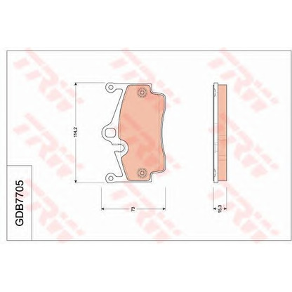 Foto Kit pastiglie freno, Freno a disco TRW GDB7705