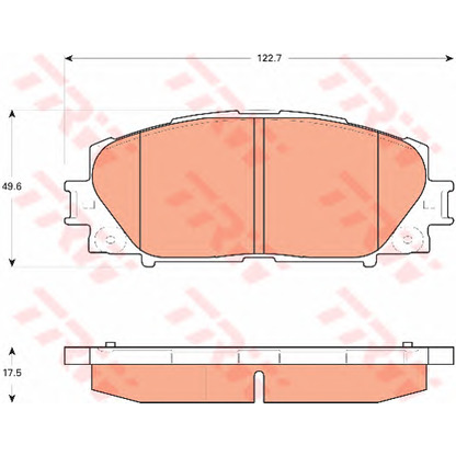 Photo Brake Pad Set, disc brake TRW GDB7706