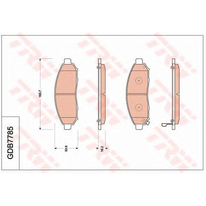 Photo Kit de plaquettes de frein, frein à disque TRW GDB7785