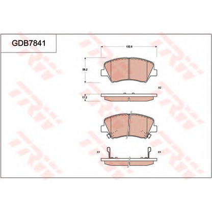 Photo Brake Pad Set, disc brake TRW GDB7841