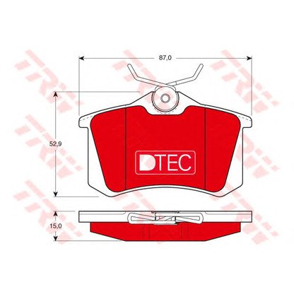 Photo Brake Pad Set, disc brake TRW GDB823DTE