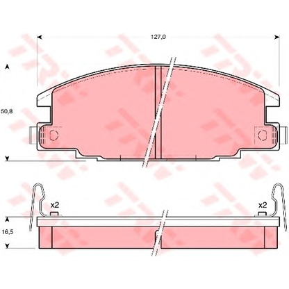 Foto Kit pastiglie freno, Freno a disco TRW GDB870