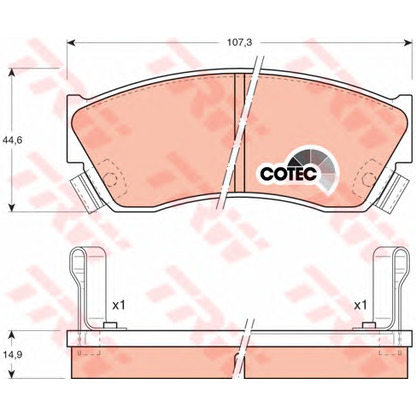 Photo Brake Pad Set, disc brake TRW GDB883