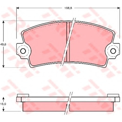 Photo Brake Pad Set, disc brake TRW GDB908