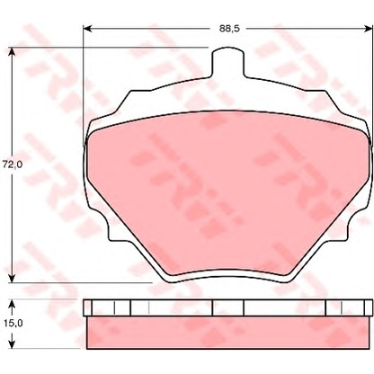 Photo Brake Pad Set, disc brake TRW GDB974