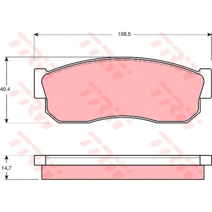 Photo Brake Pad Set, disc brake TRW GDB988