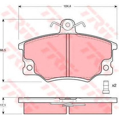 Photo Brake Set, disc brakes TRW GTD1026