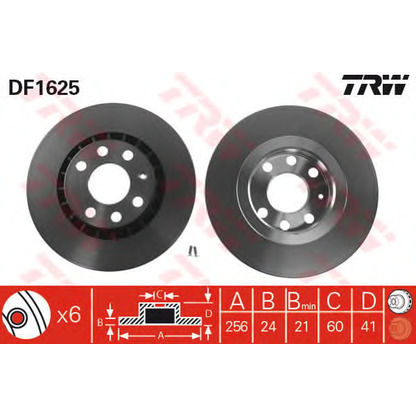 Photo Brake Set, disc brakes TRW GTD1079