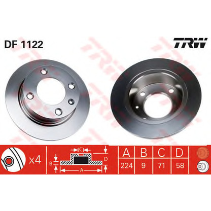 Photo Brake Set, disc brakes TRW GTD1096