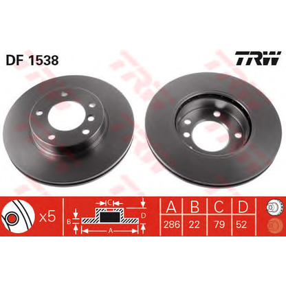 Photo Kit de freins, frein à disques TRW GTD1100