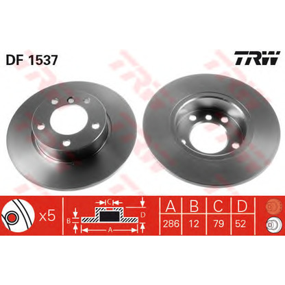 Photo Kit de freins, frein à disques TRW GTD1112