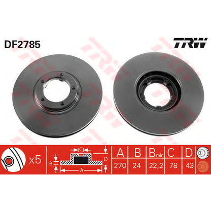 Photo Kit de freins, frein à disques TRW GTD1128